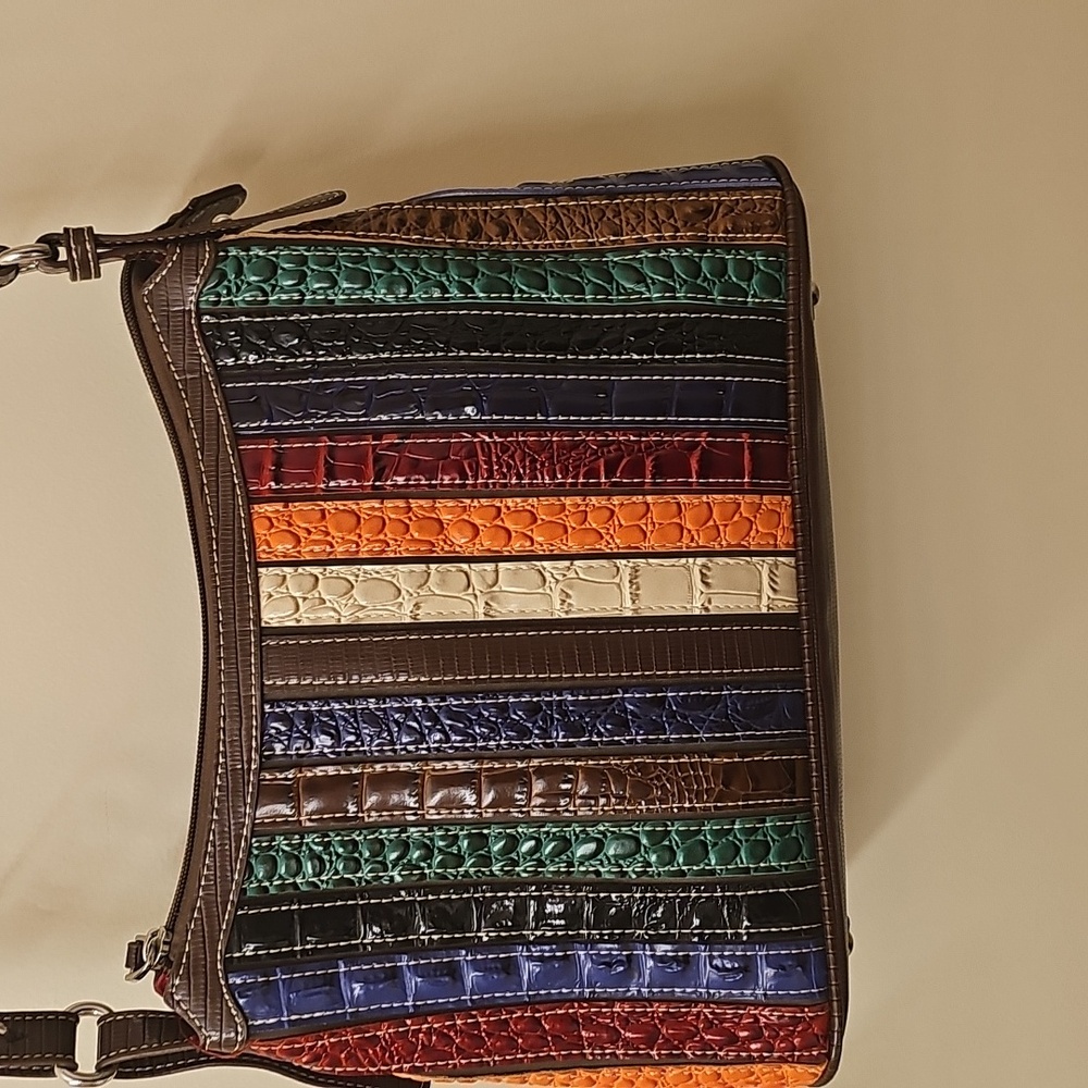 Mc Multicolor Leather Patchwork Shoulder Bag - image 3